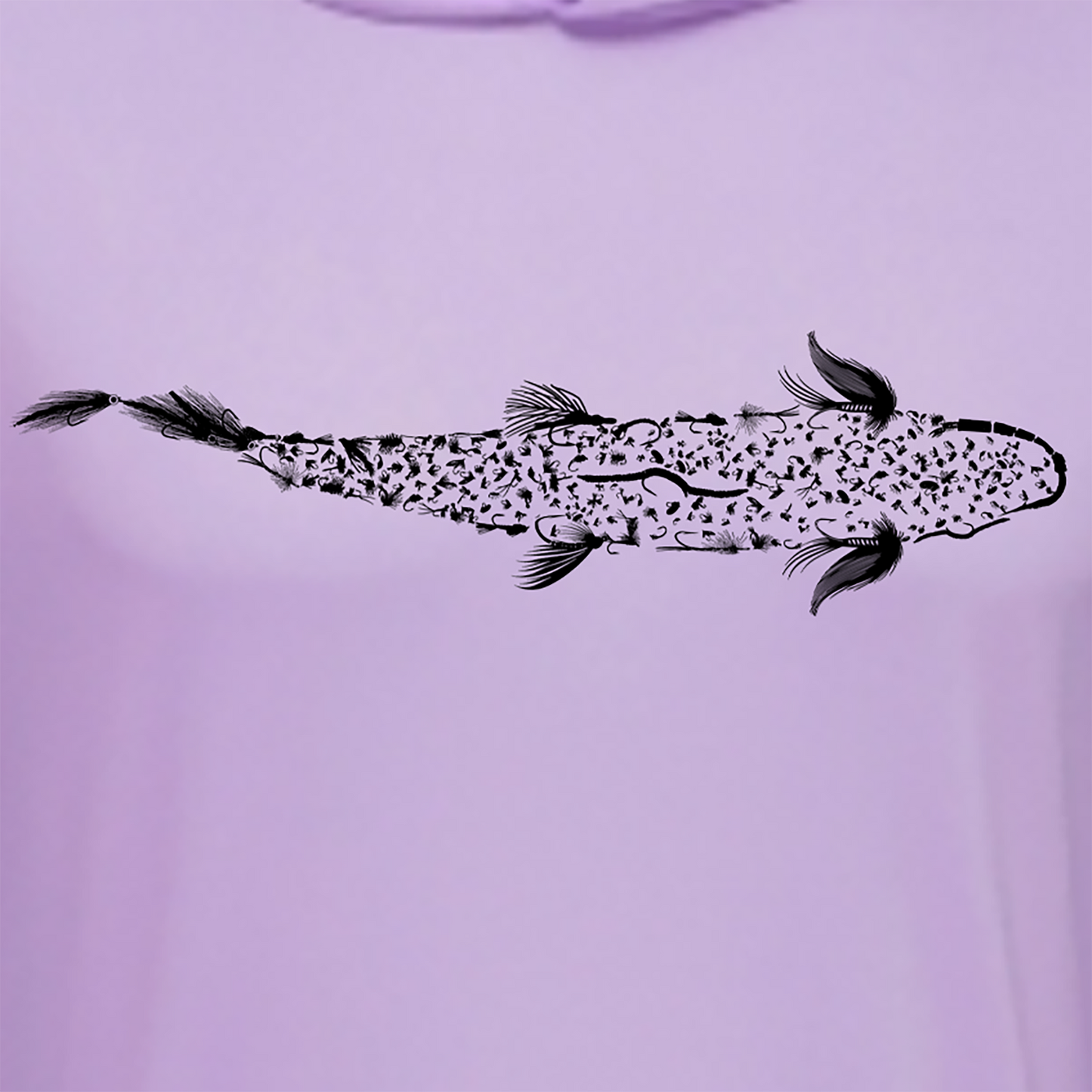 Trout Is Fly Sun Hoodie - Lilac