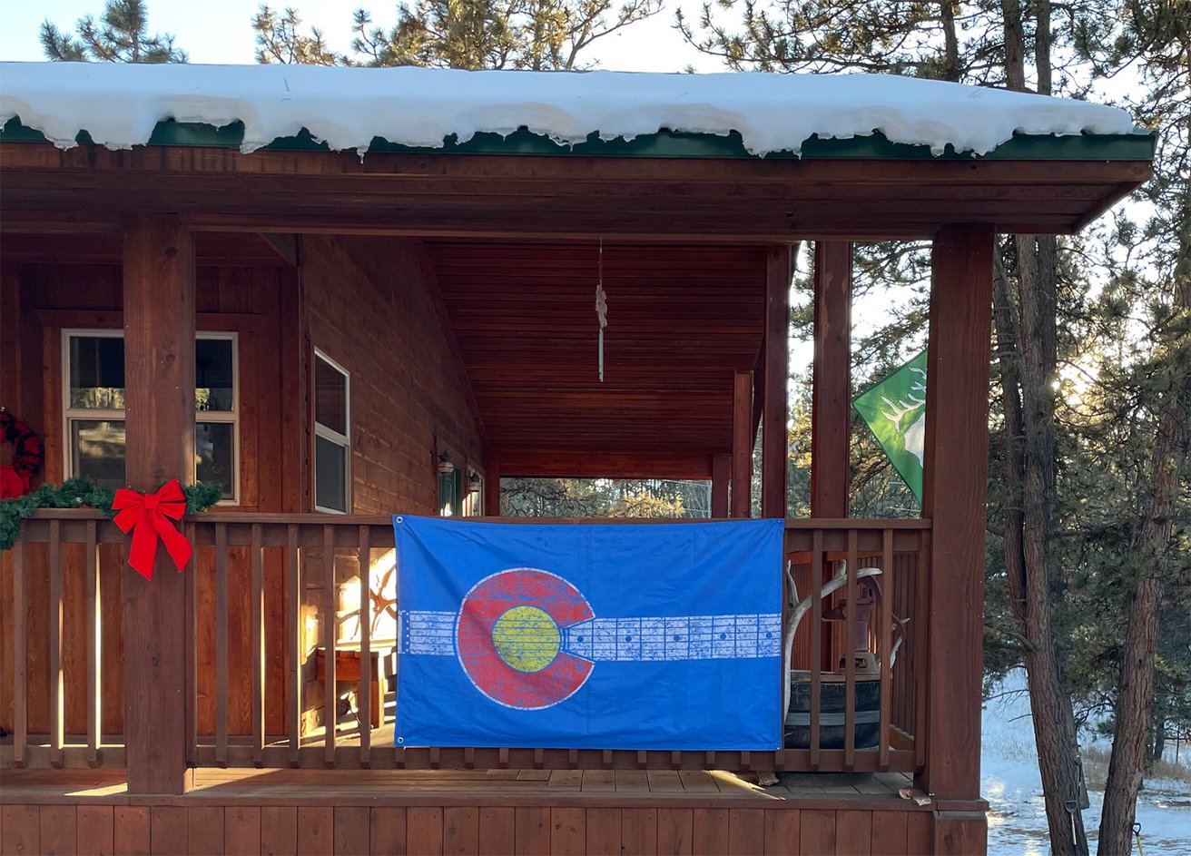 Colorado Guitar Flag Banner - Colorado Pure Designs