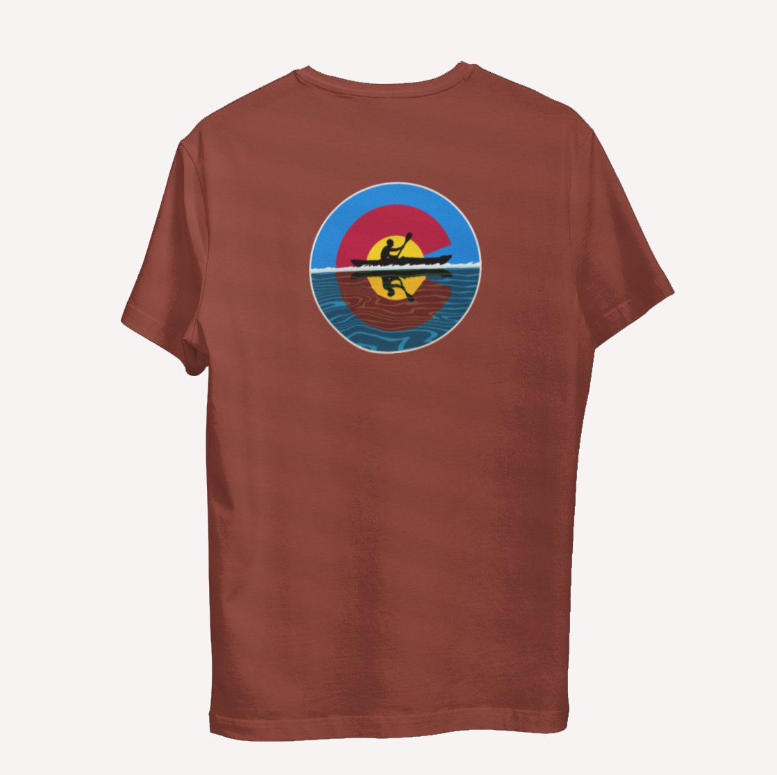 Colorado Flag T-Shirt With Fly Fishing Design Colorado Flag T-Shirt With Fly Fishing Design