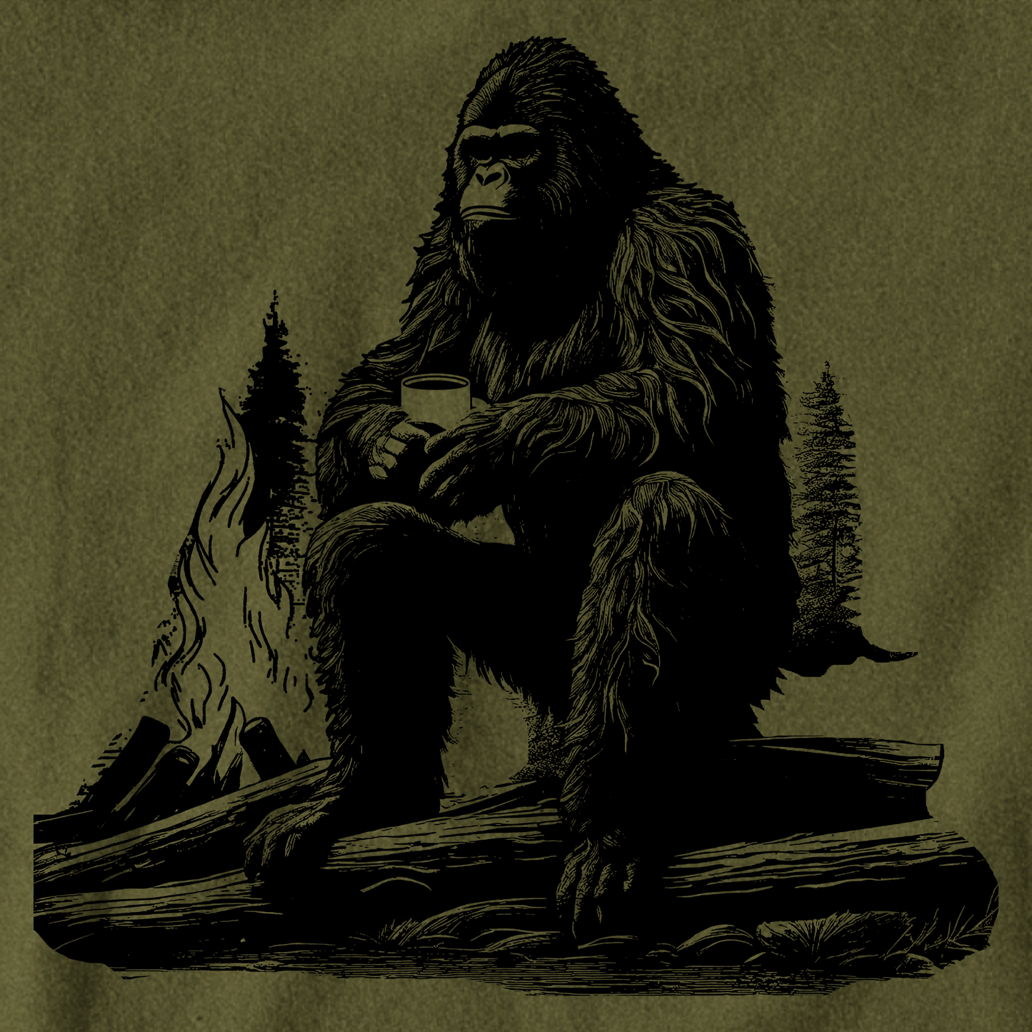 Campfire Sasquatch Tee Shirt