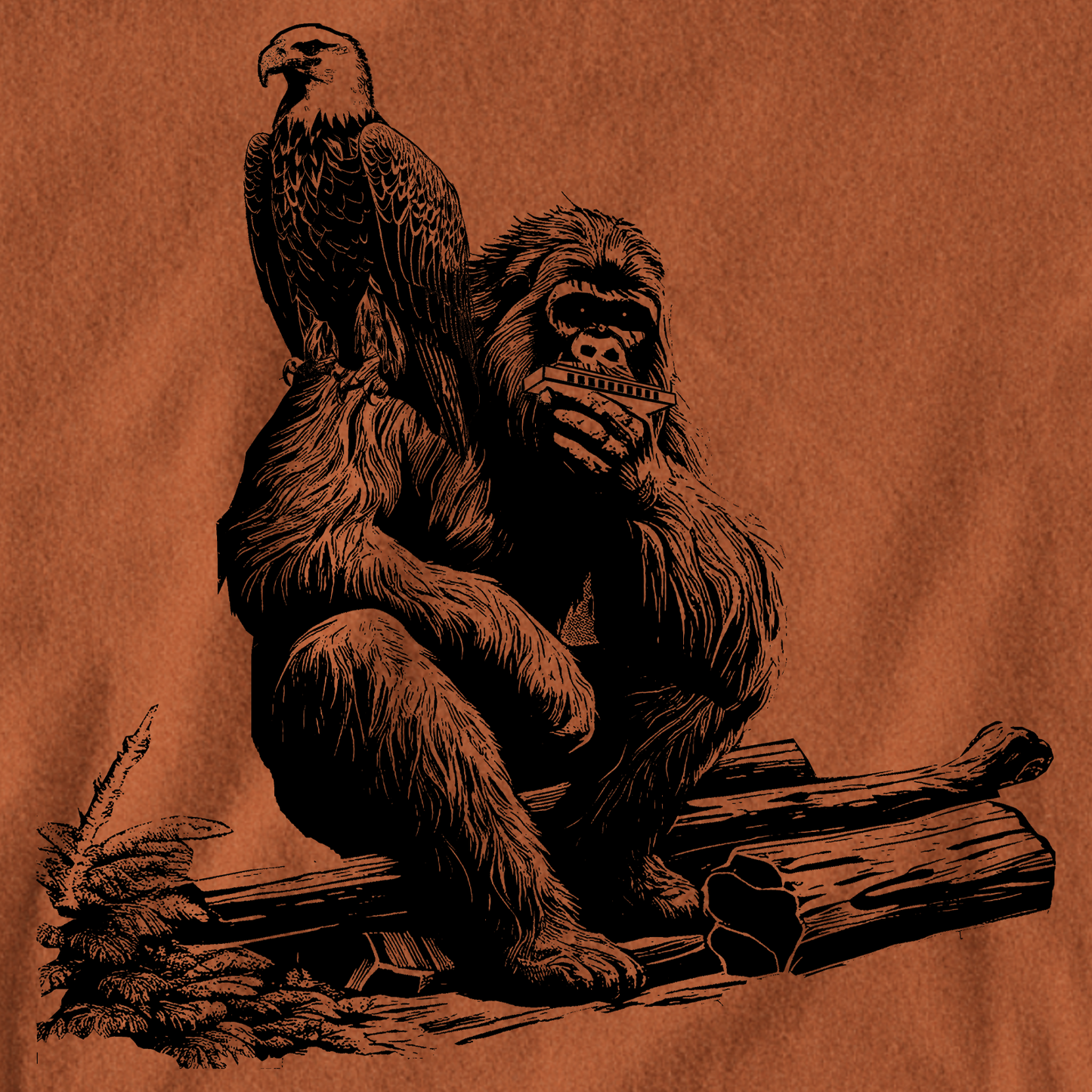 Harmonica Sasquatch Tee Shirt