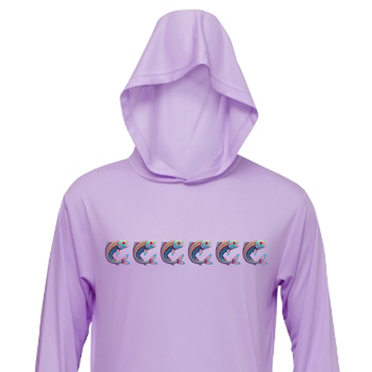 Fish Deco Sun Hoodie - Lilac