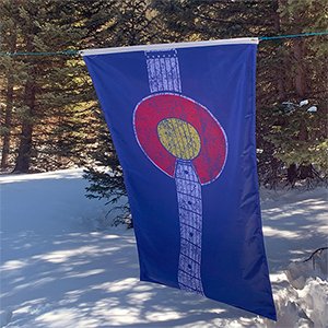 Colorado Guitar Flag Banner - Colorado Pure Designs