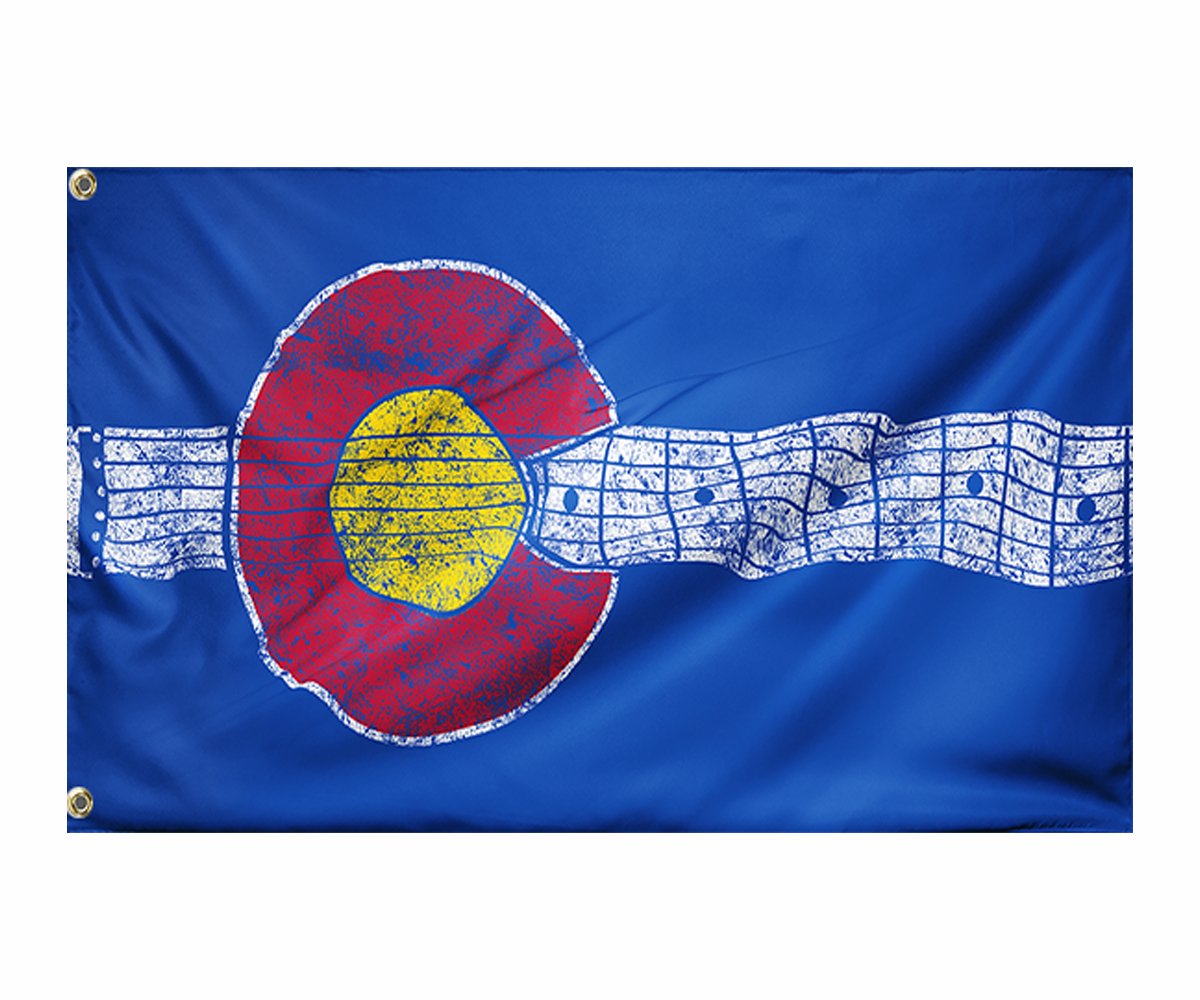 Colorado Guitar Flag Banner - Colorado Pure Designs